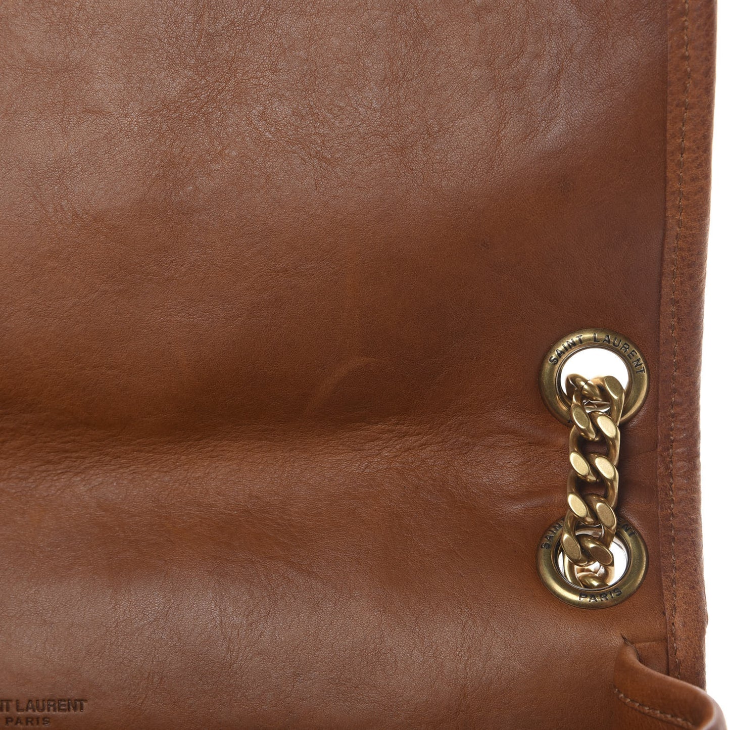 Calfskin Monogram Medium Niki Chain Satchel Cognac