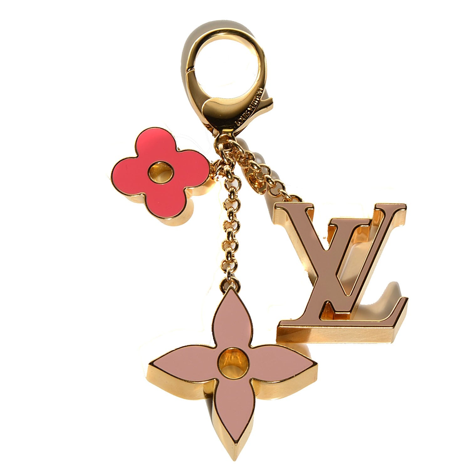 Louis Vuitton Fleur De Monogram Bag Charm Pink 1 of 6