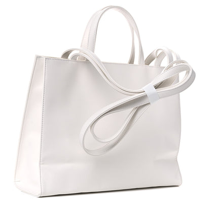 Telfar Vegan Leather Medium Shopping Bag White 3 of 9