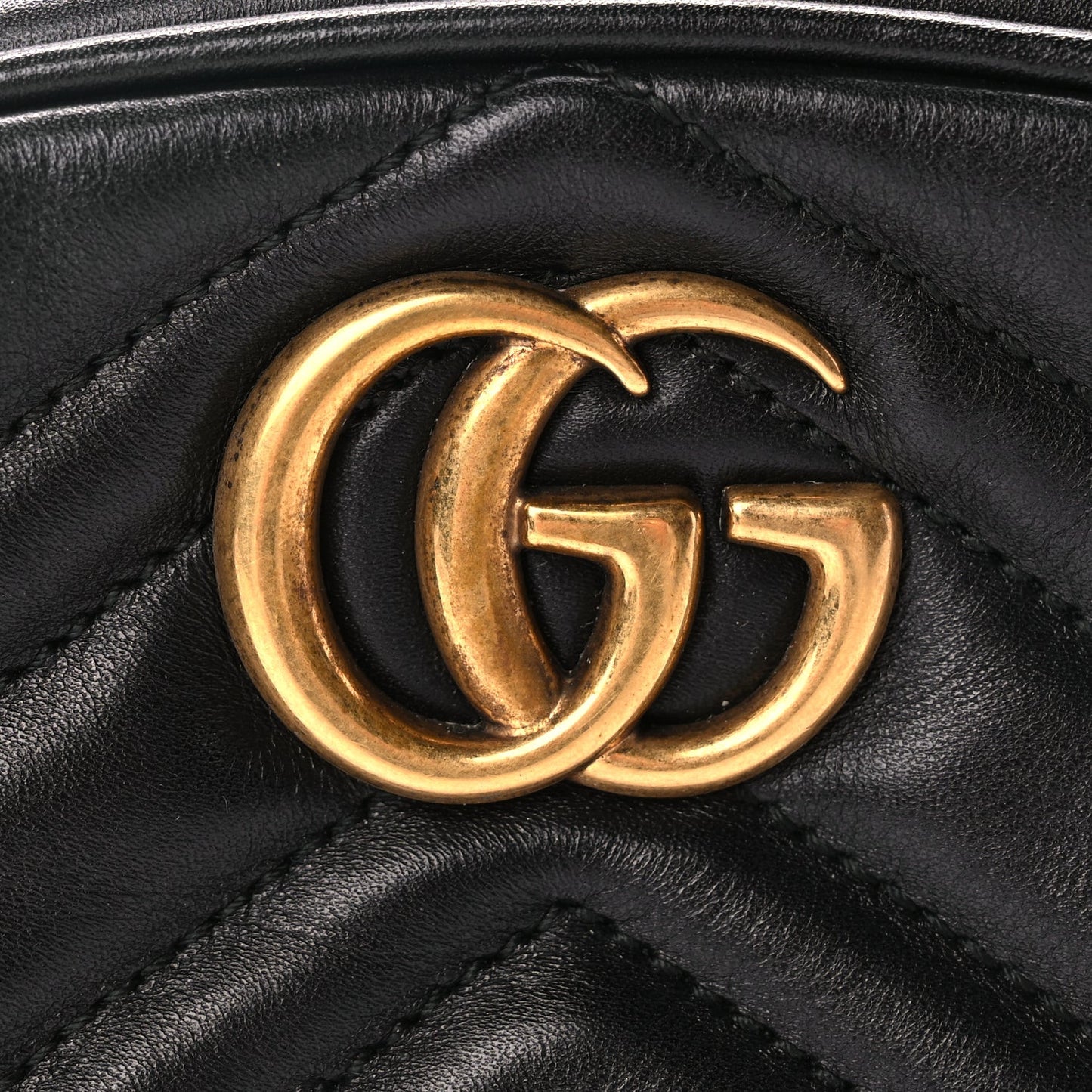 Calfskin Matelasse GG Marmont Belt Bag 85 Black