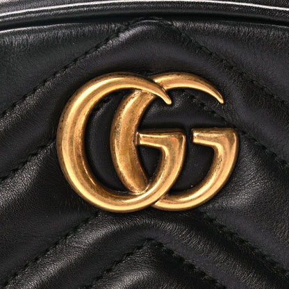 Gucci Calfskin Matelasse GG Marmont Belt Bag 85 Black 7 of 10
