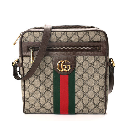 Gucci GG Supreme Monogram Web Small Ophidia Messenger Bag Brown 1 of 9