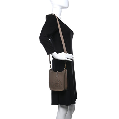 Hermes Taurillon Clemence Evelyne TPM Etoupe 2 of 8