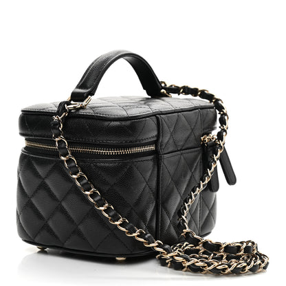 Chanel Caviar Quilted Small CC Vanity Case Black 2 of 8