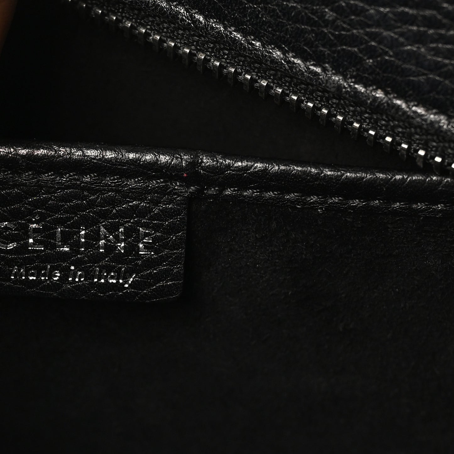 Drummed Calfskin Nano Luggage Black