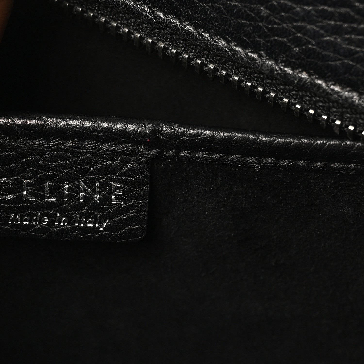 Celine Drummed Calfskin Nano Luggage Black 6 of 11
