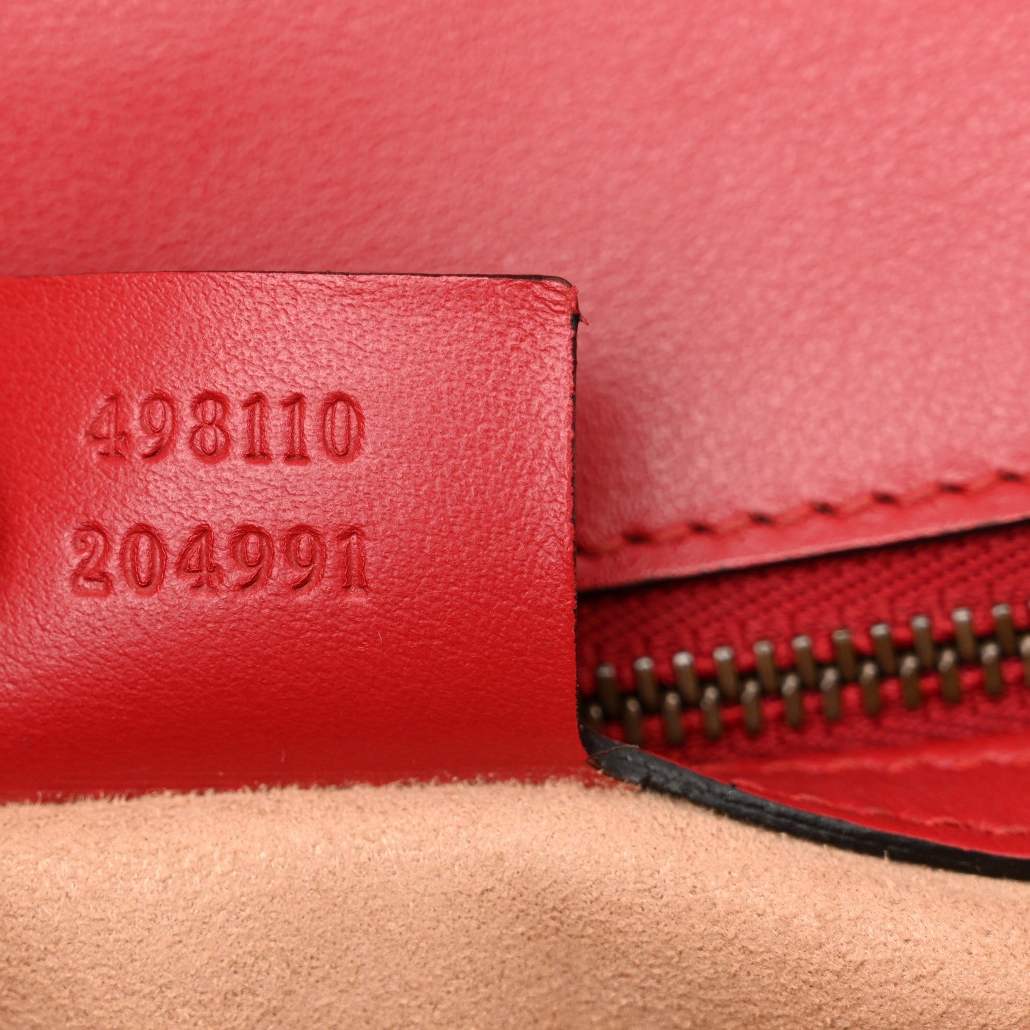 Gucci Calfskin Matelasse Small GG Marmont Top Handle Shoulder Bag Hibiscus Red 7 of 7