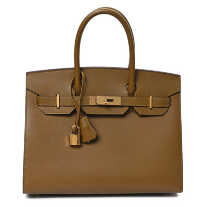 Hermes Madame Calfskin Birkin Sellier 30 Bronze Dore 1 of 11
