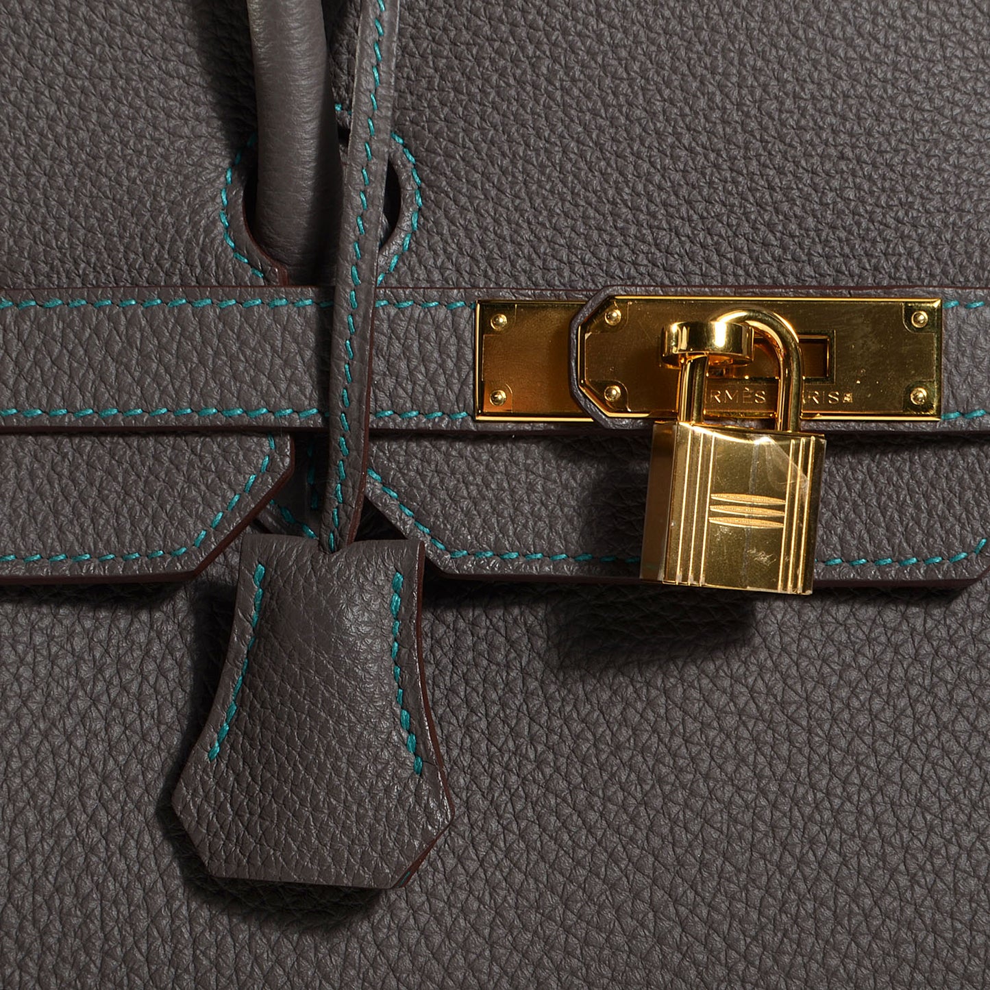 Togo Horseshoe Birkin 35 Etain Bleu Paon