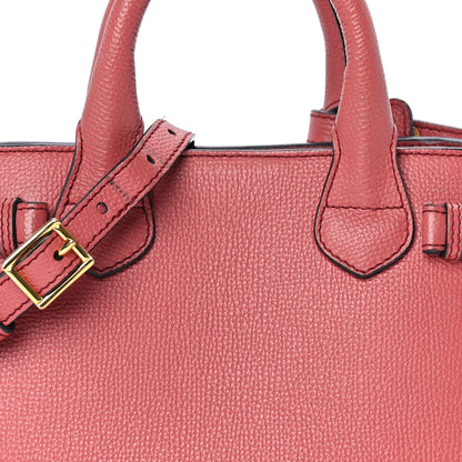 Burberry Grainy Calfskin House Check Small Banner Tote Cinnamon Red 6 of 7