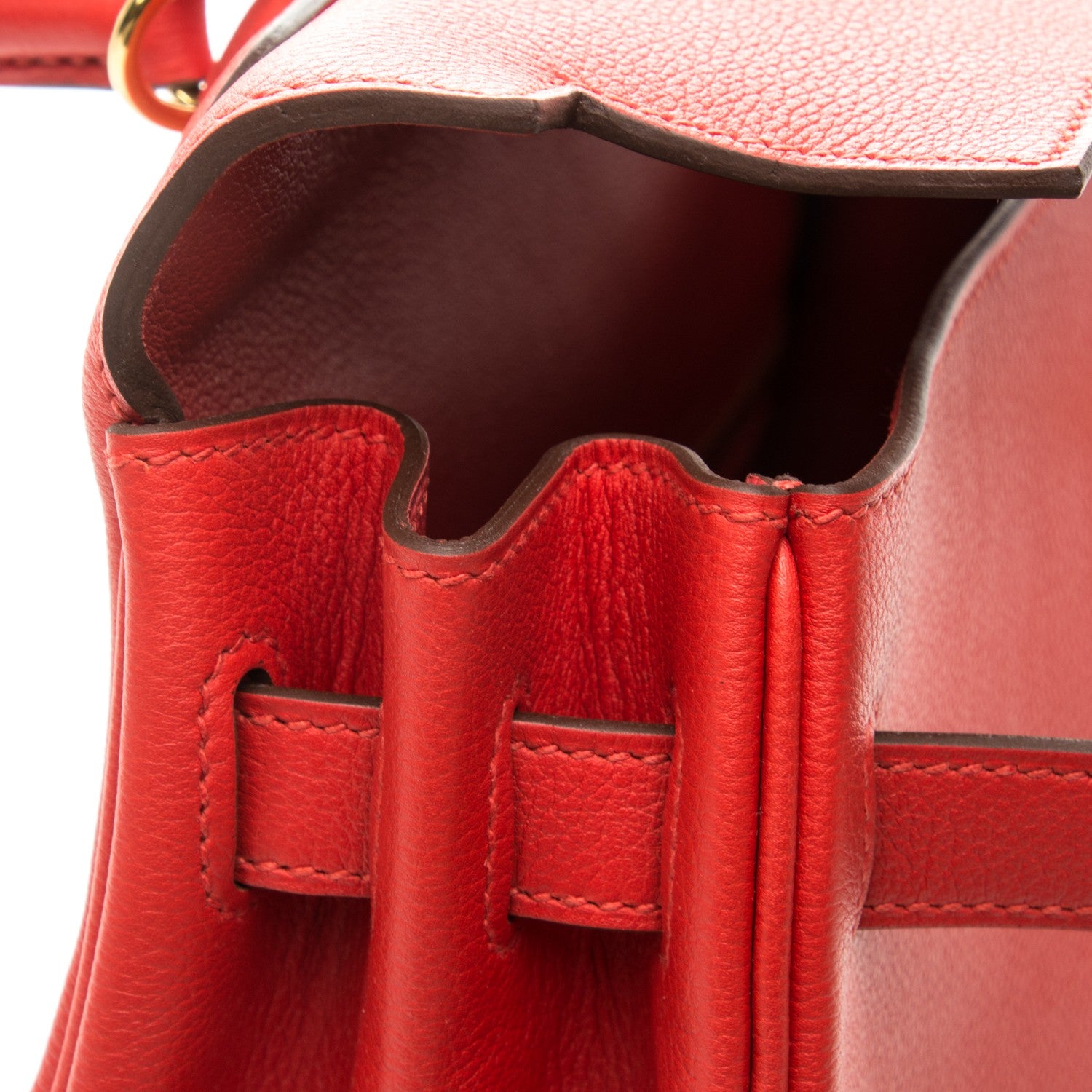 Hermes Evercolor Kelly Retourne 32 Tomate 17 of 25