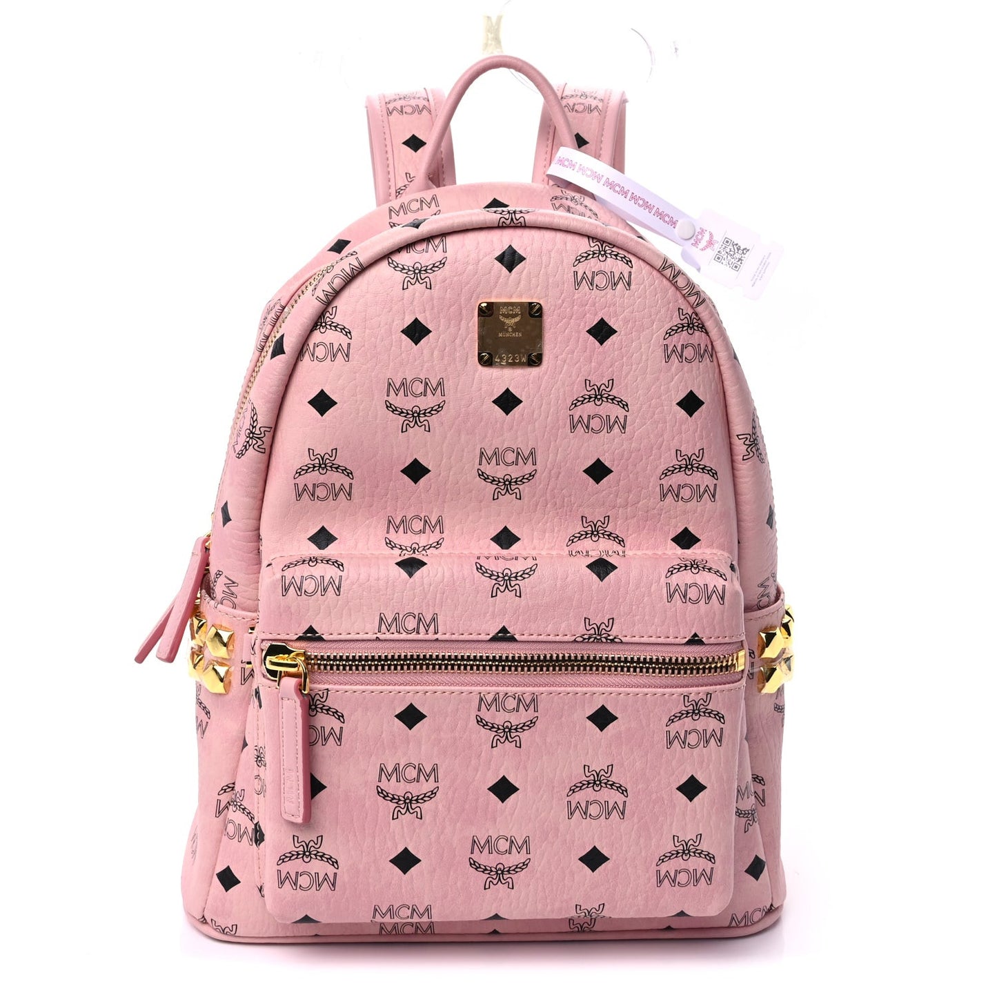 Visetos Small Side Stud Stark Backpack  Soft Pink