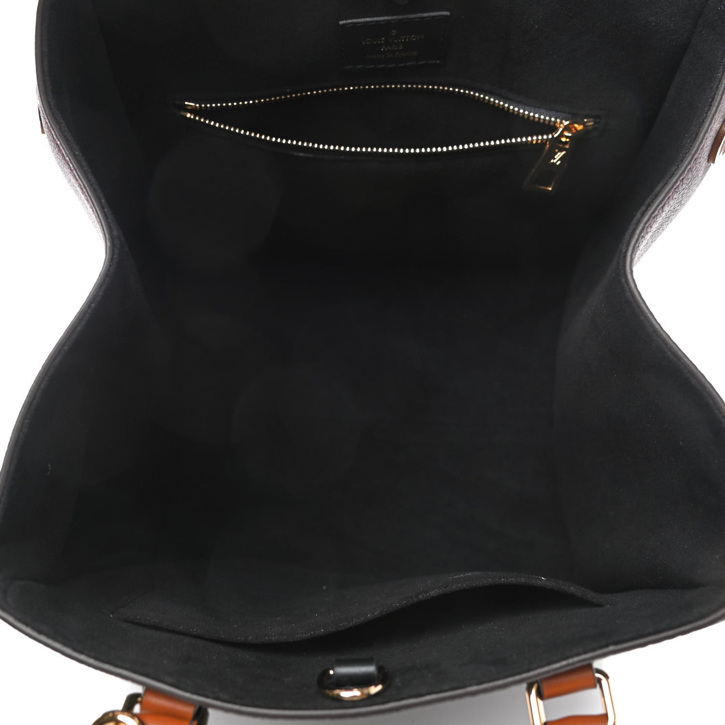 Calfskin Monogram Fold Tote MM Black Wine Cream