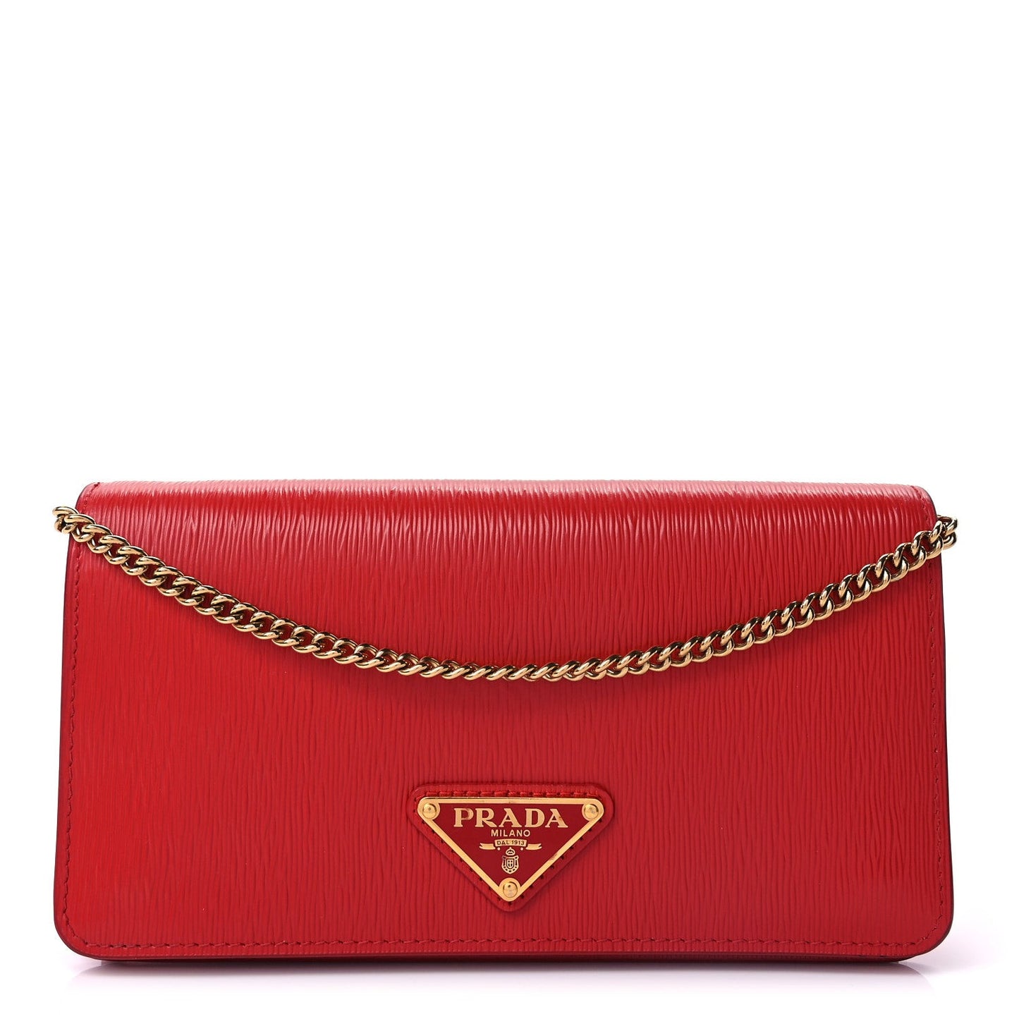 Vitello Move Triangle Logo Mini Crossbody Bag  Lacca