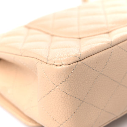 Chanel Caviar Quilted Medium Double Flap Beige 10 of 22