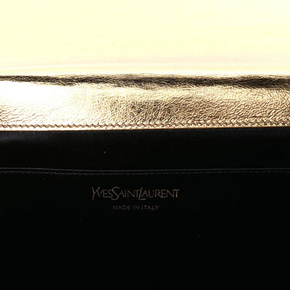 Saint Laurent Metallic Calfskin Monogram Large Belle De Jour Clutch Gold 7 of 7