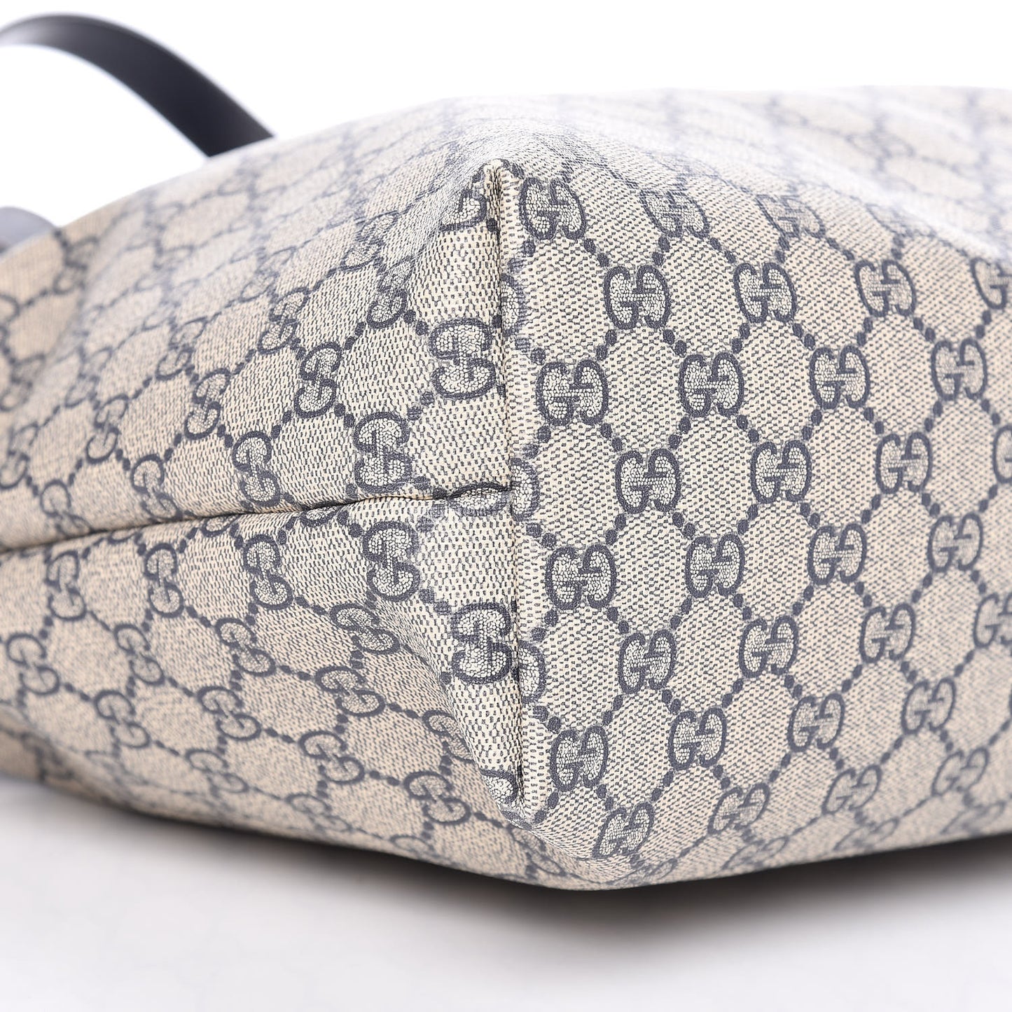 GG Supreme Monogram Medium Zippered Shopping Tote Navy