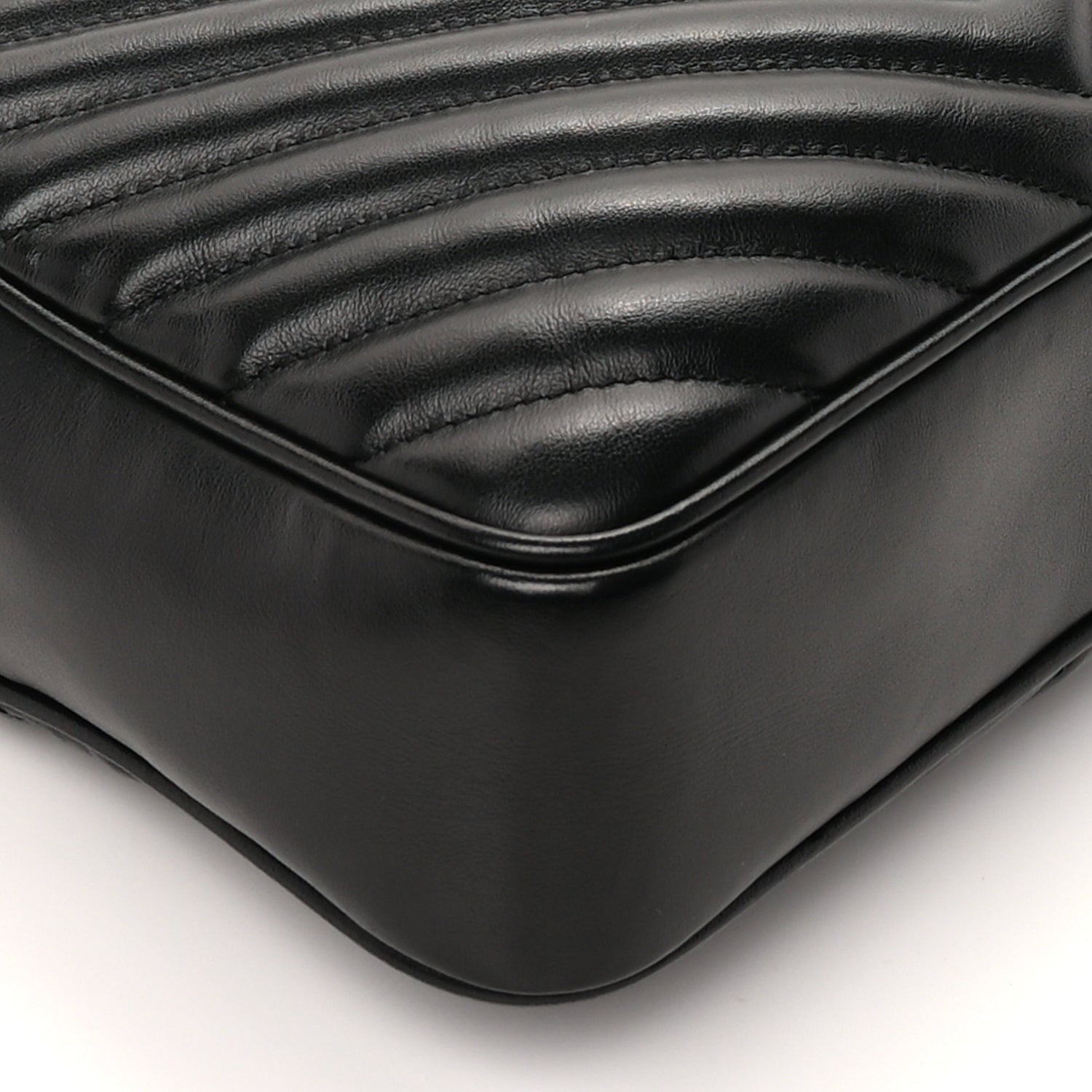 Saint Laurent Calfskin Matelasse Monogram Lou Camera Bag  Black 7 of 8