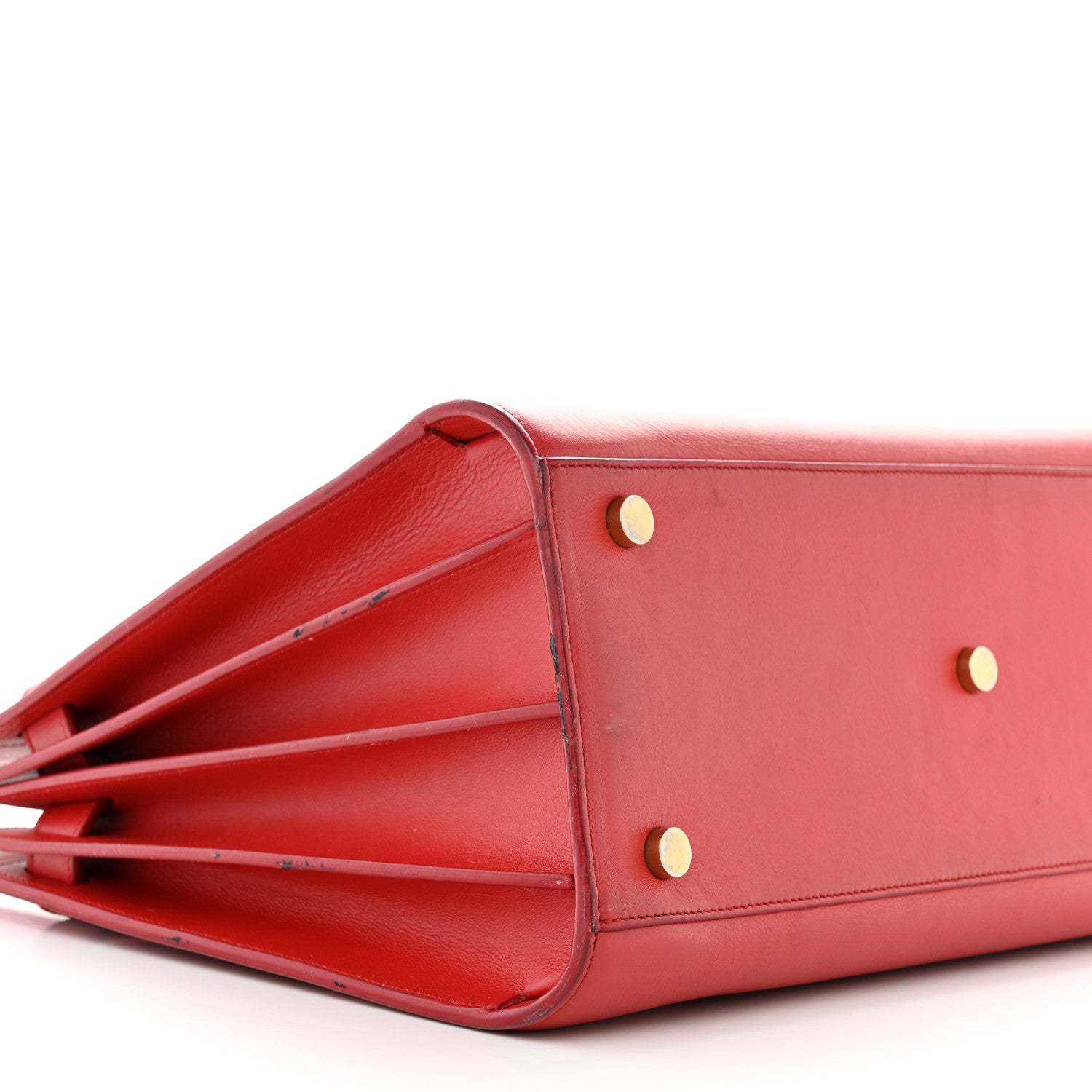 Saint Laurent Calfskin Small Sac De Jour Vermillion 11 of 18