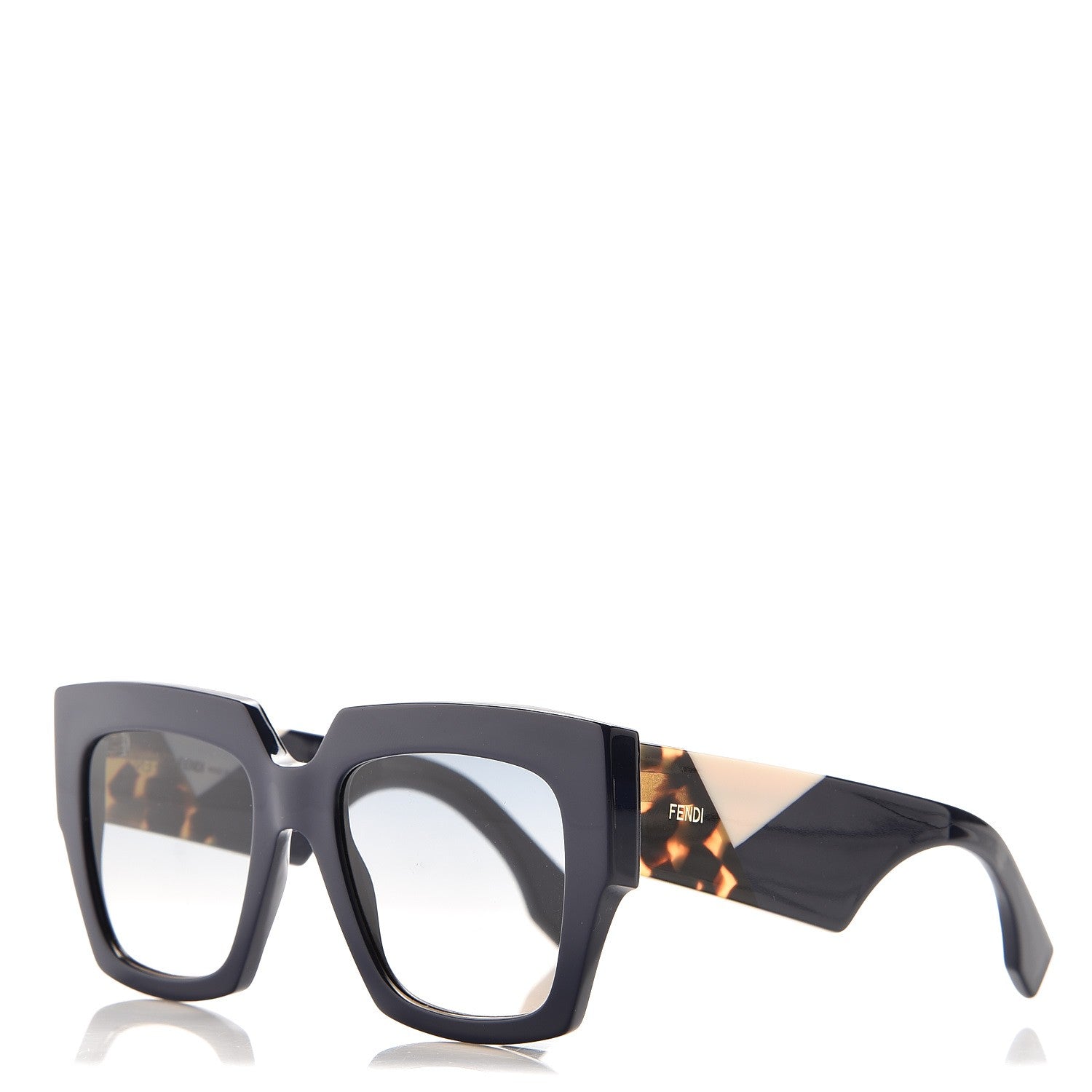 Fendi Facets Square Sunglasses FF 0263/S Blue 1 of 7