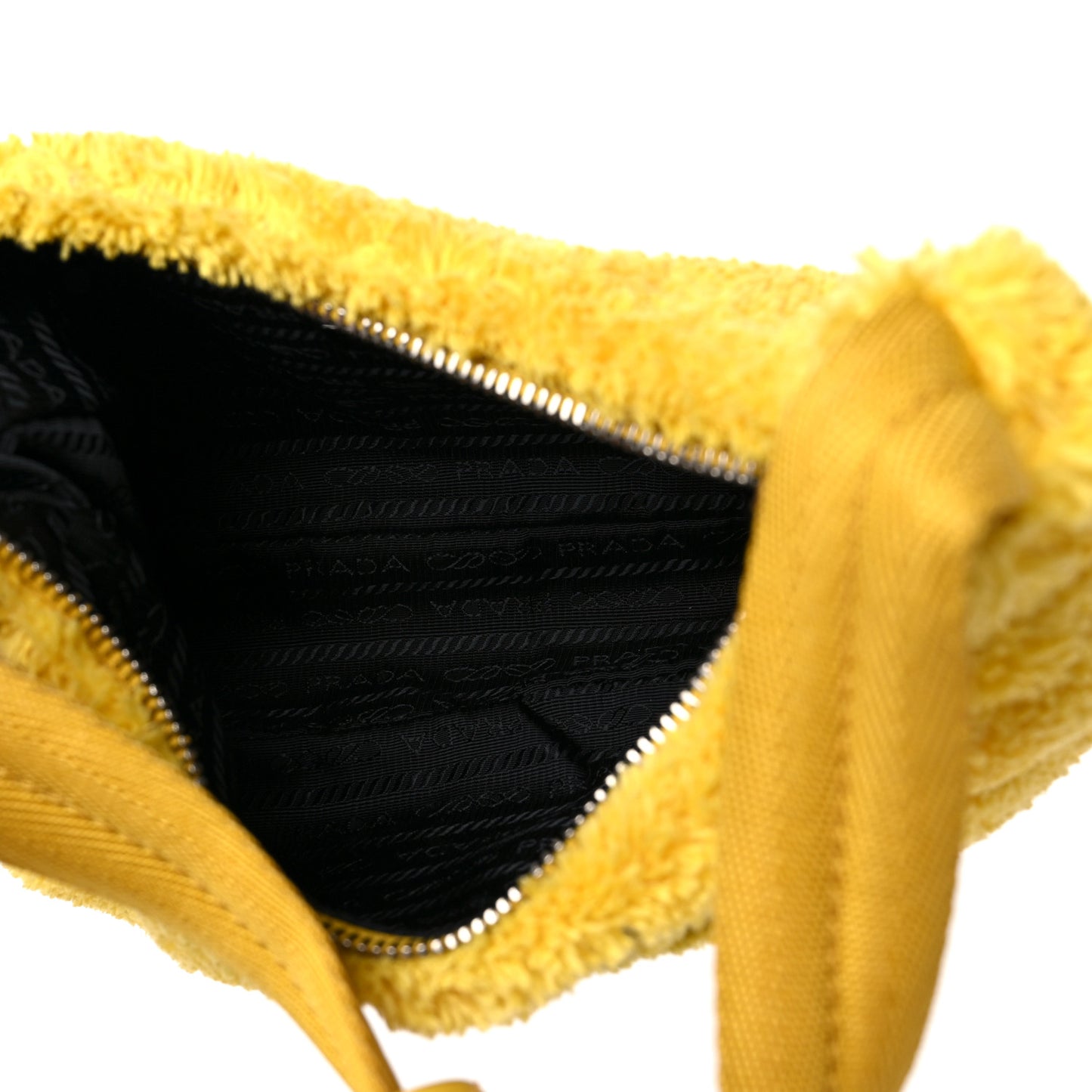 Terry Cloth Mini Re-Edition 2000 Bag Giallo Black