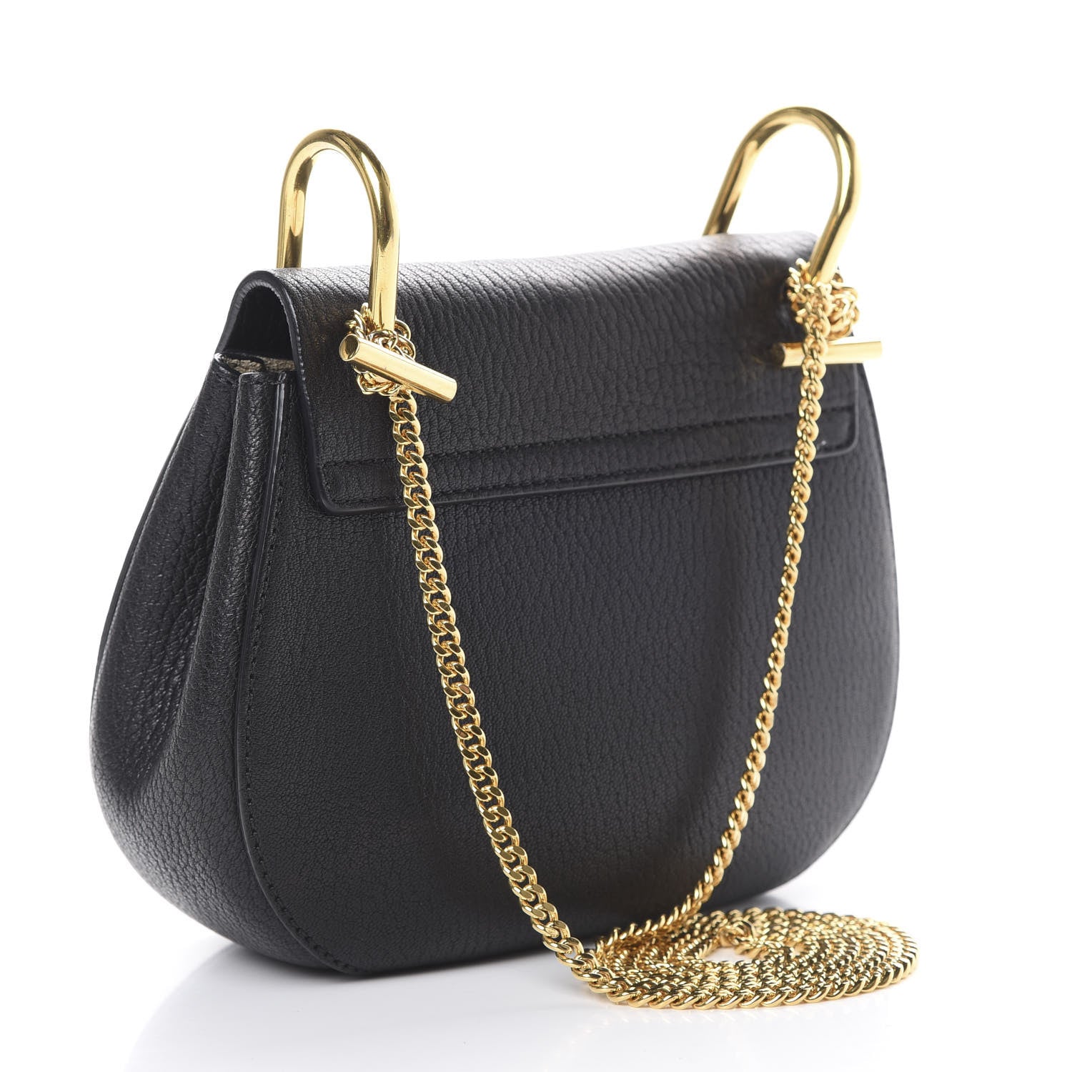 Chloe Grained Lambskin Mini Drew Shoulder Bag Black 2 of 9