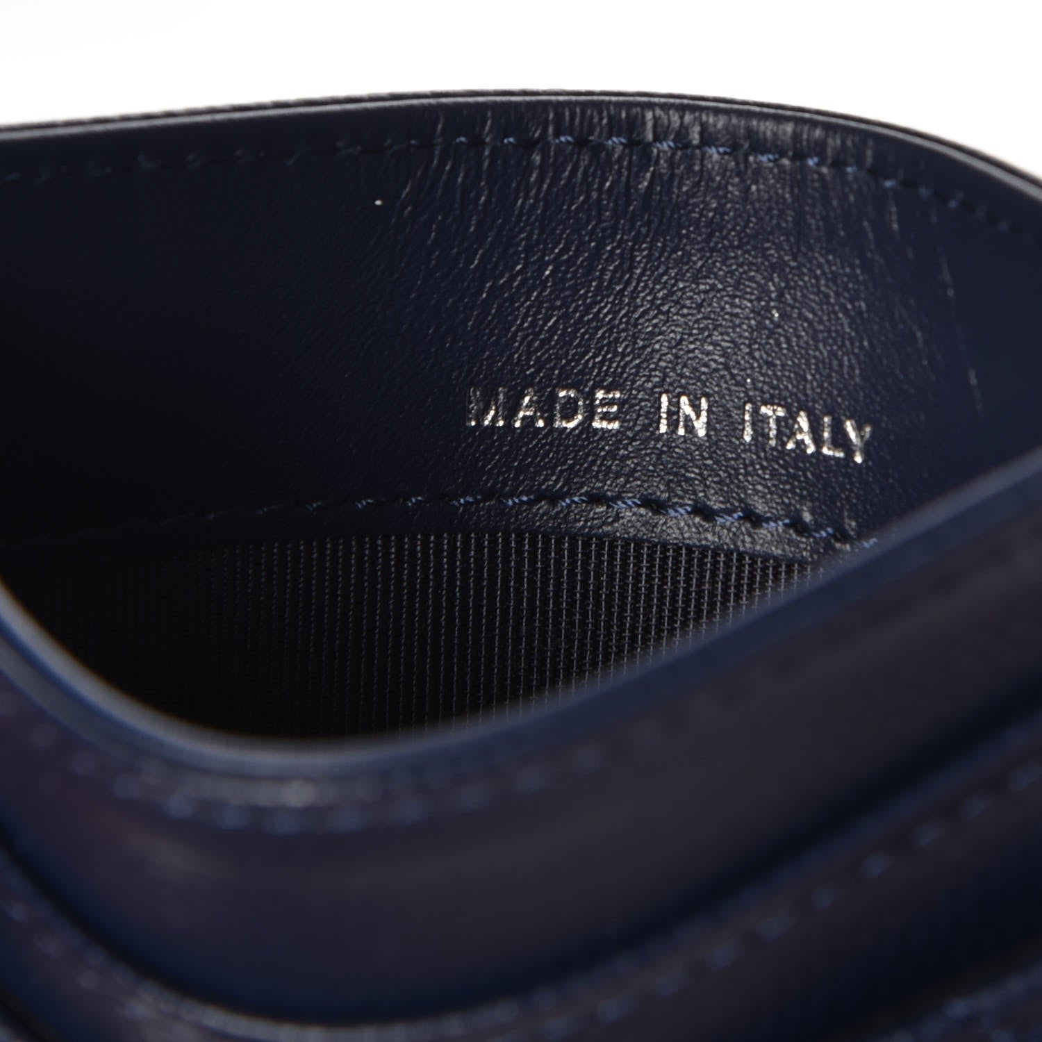 Chanel Caviar Chevron Card Holder Navy 8 of 10