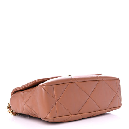 Chanel Lambskin Quilted Large Chanel 19 Flap Brown 3 of 10