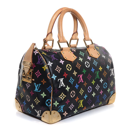 Louis Vuitton Monogram Multicolor Speedy 30 Black 3 of 7