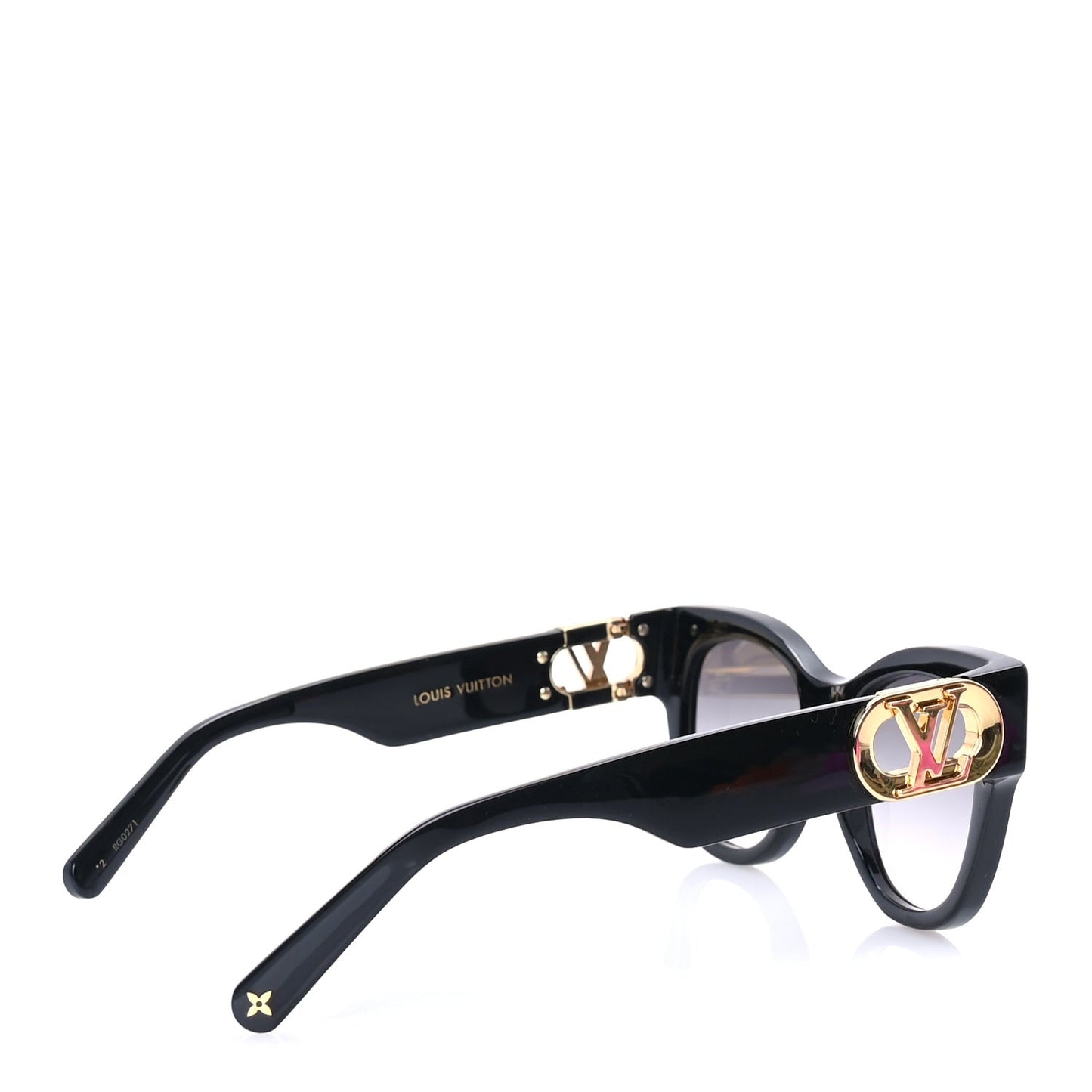Acetate LV Link Square Sunglasses Z1478W  Black