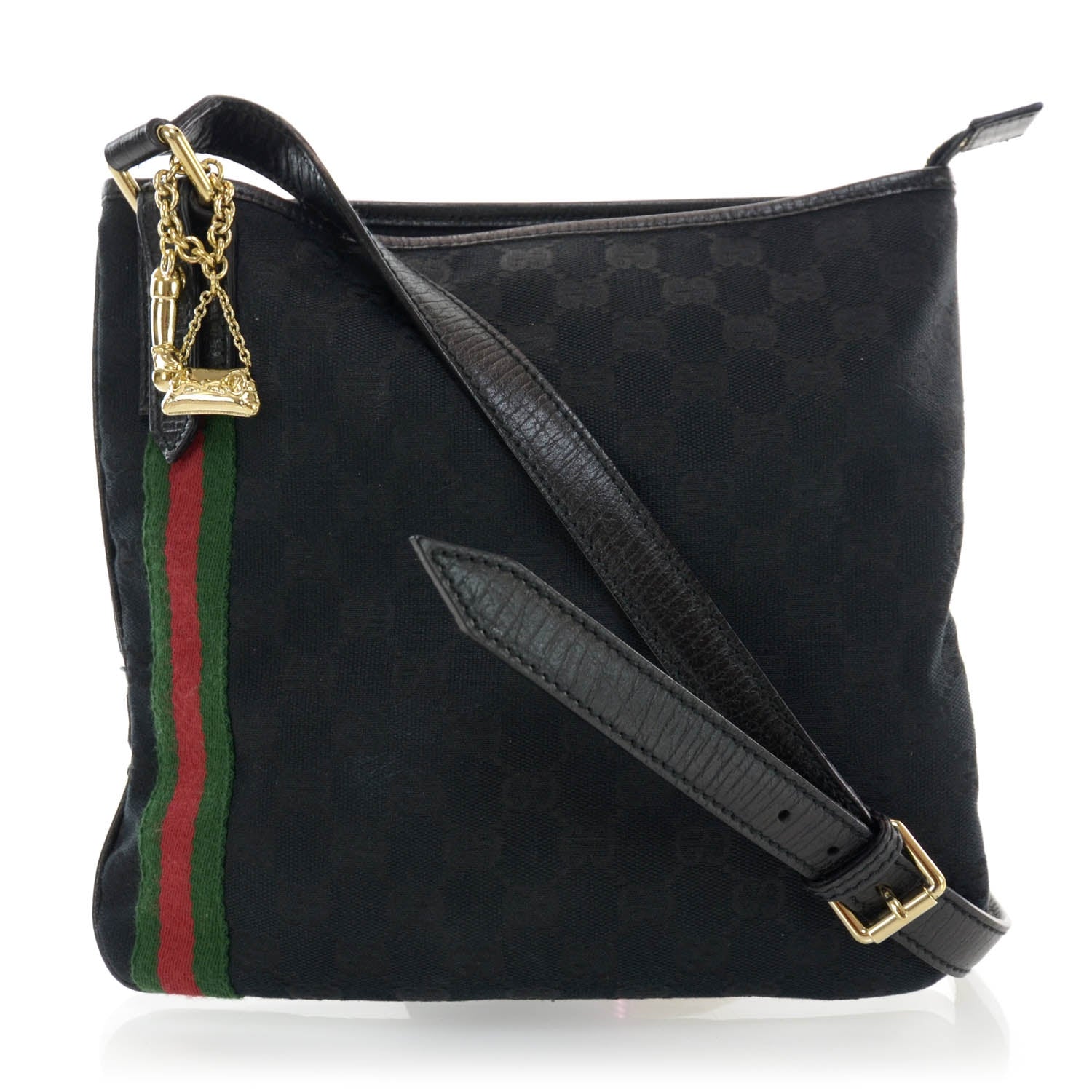 Gucci Monogram Jolicoeur Messenger Bag Black 1 of 9