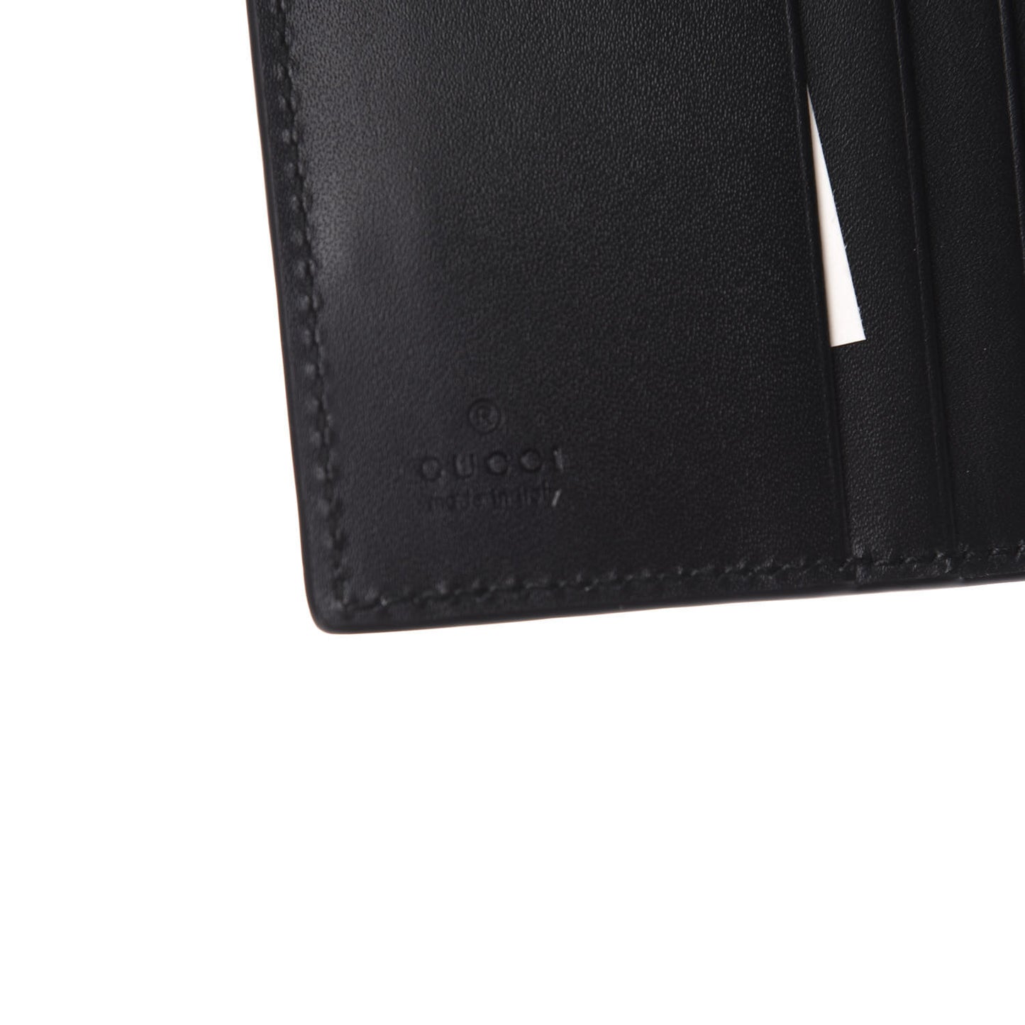 Guccissima Bow Train Pass Case Black