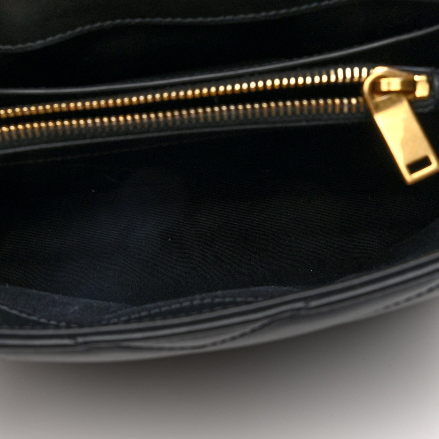 Calfskin Y Quilted Monogram Small Loulou Chain Satchel Black