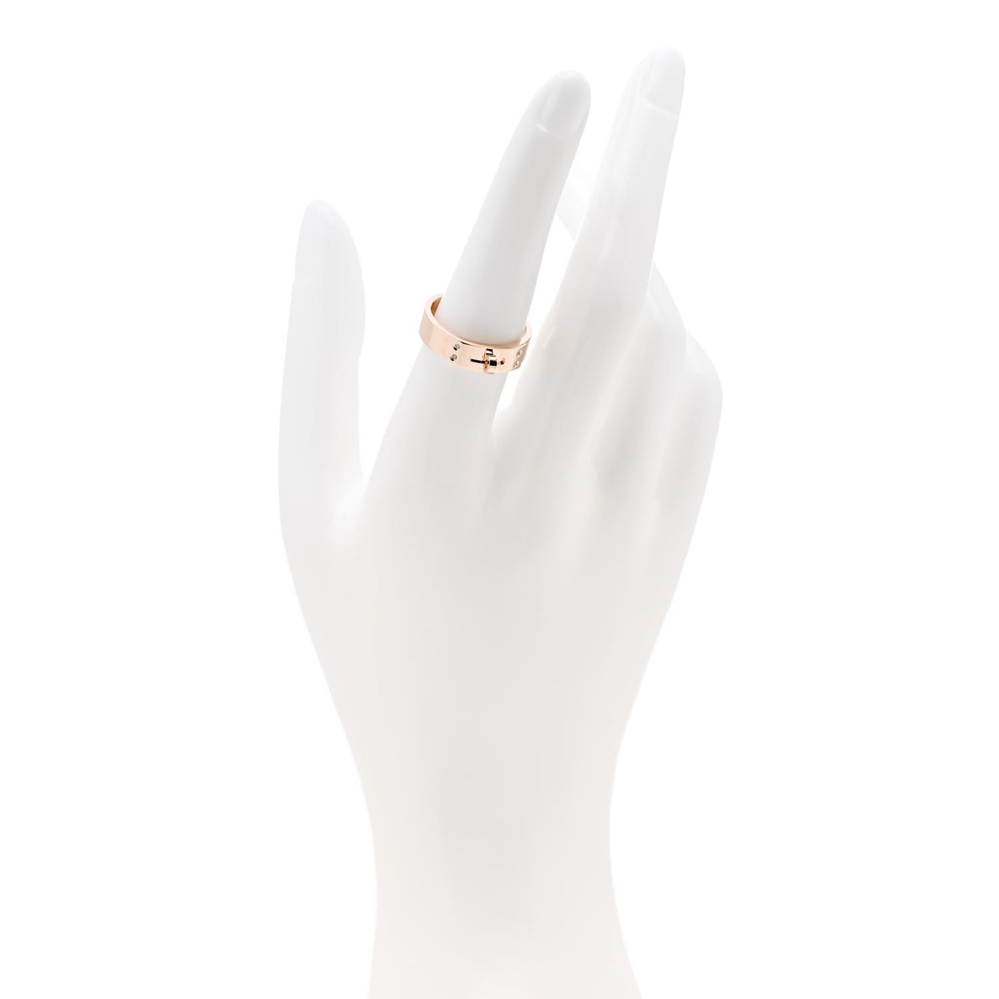 18K Rose Gold Diamond PM Kelly Ring 55 7.25
