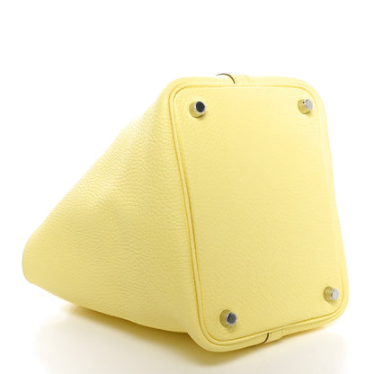 Hermes Taurillon Clemence Picotin Lock 18 PM Limoncello 4 of 9