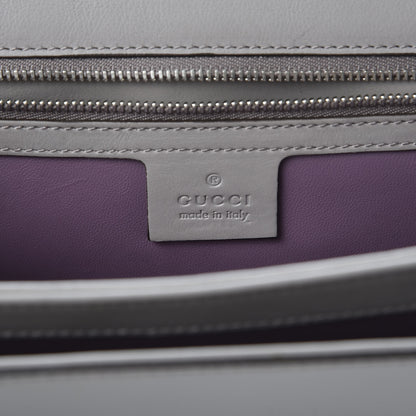 Gucci Calfskin Lady Bamboo Shoulder Bag Grey 10 of 13