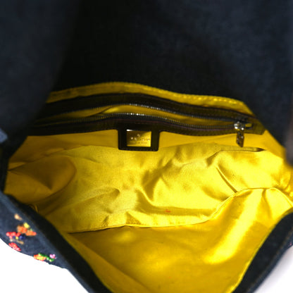 Fendi Denim Beaded Mama Baguette Blue 4 of 8