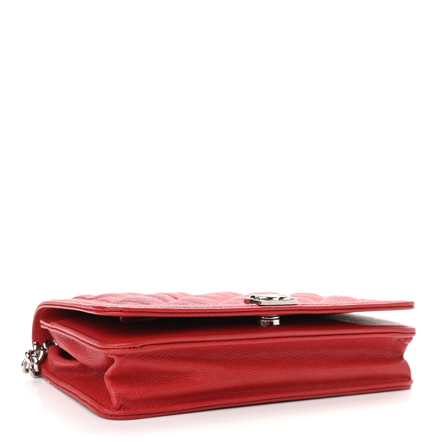 Caviar Quilted Boy Wallet On Chain WOC Red