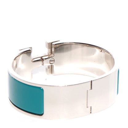 Hermes Enamel Wide Clic Clac H Bracelet PM Blanc Veronese 3 of 5