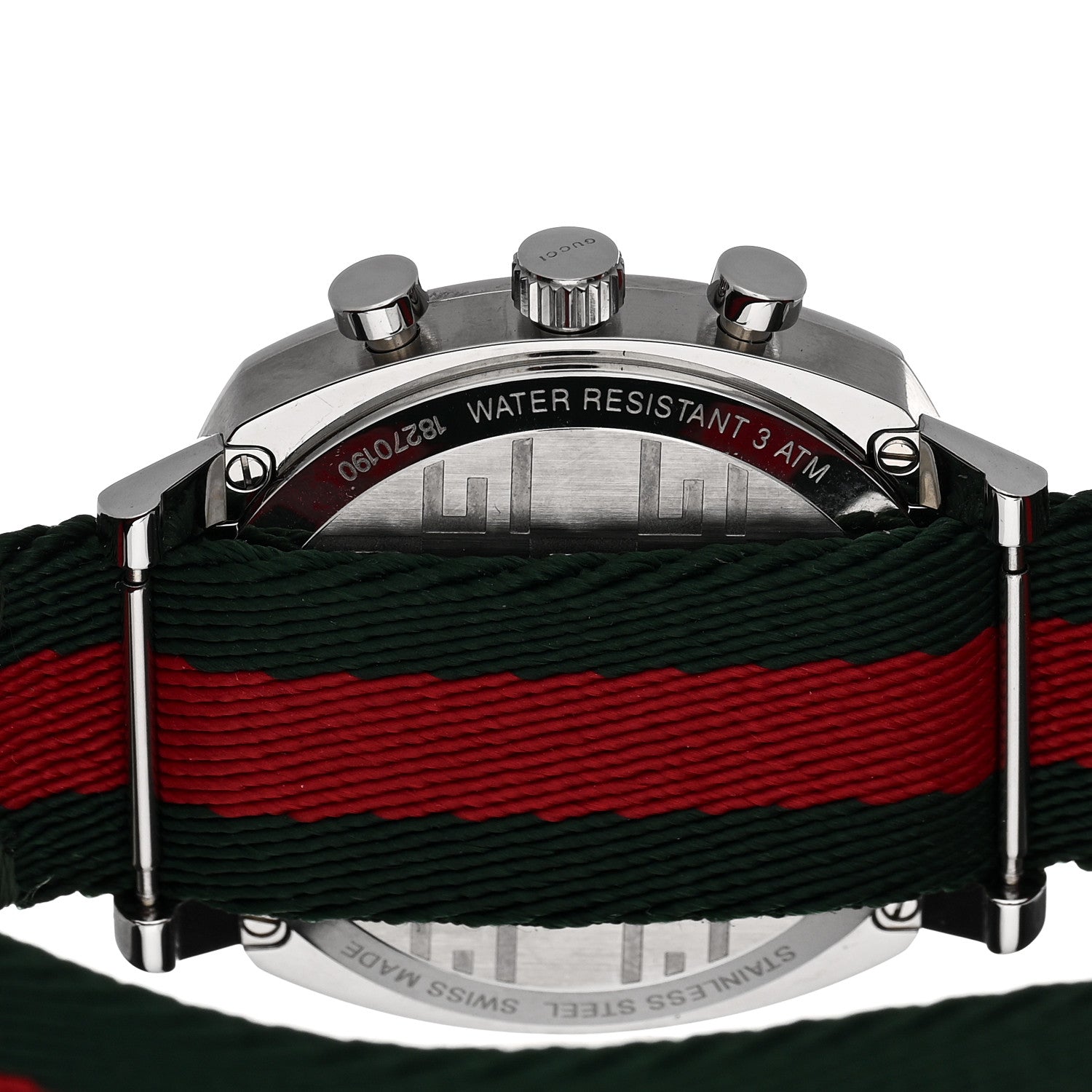 Gucci Stainless Steel Fabric 40mm Grip Quartz Watch Green 4 of 4