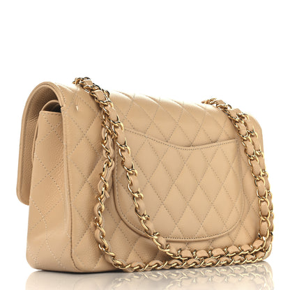 Chanel Caviar Quilted Medium Double Flap Beige 3 of 11