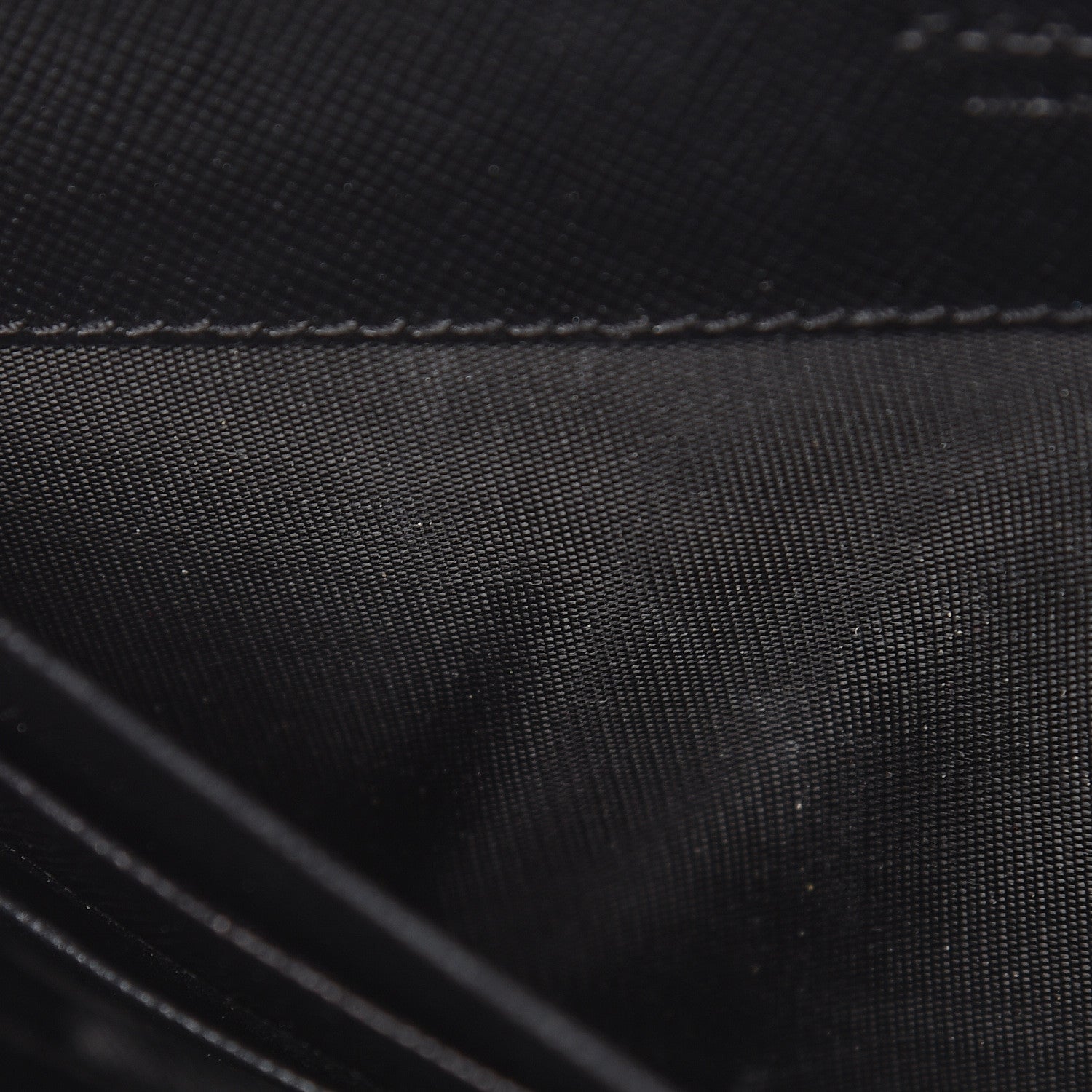 Prada Saffiano Metal Zip Around Wallet Black 14 of 15