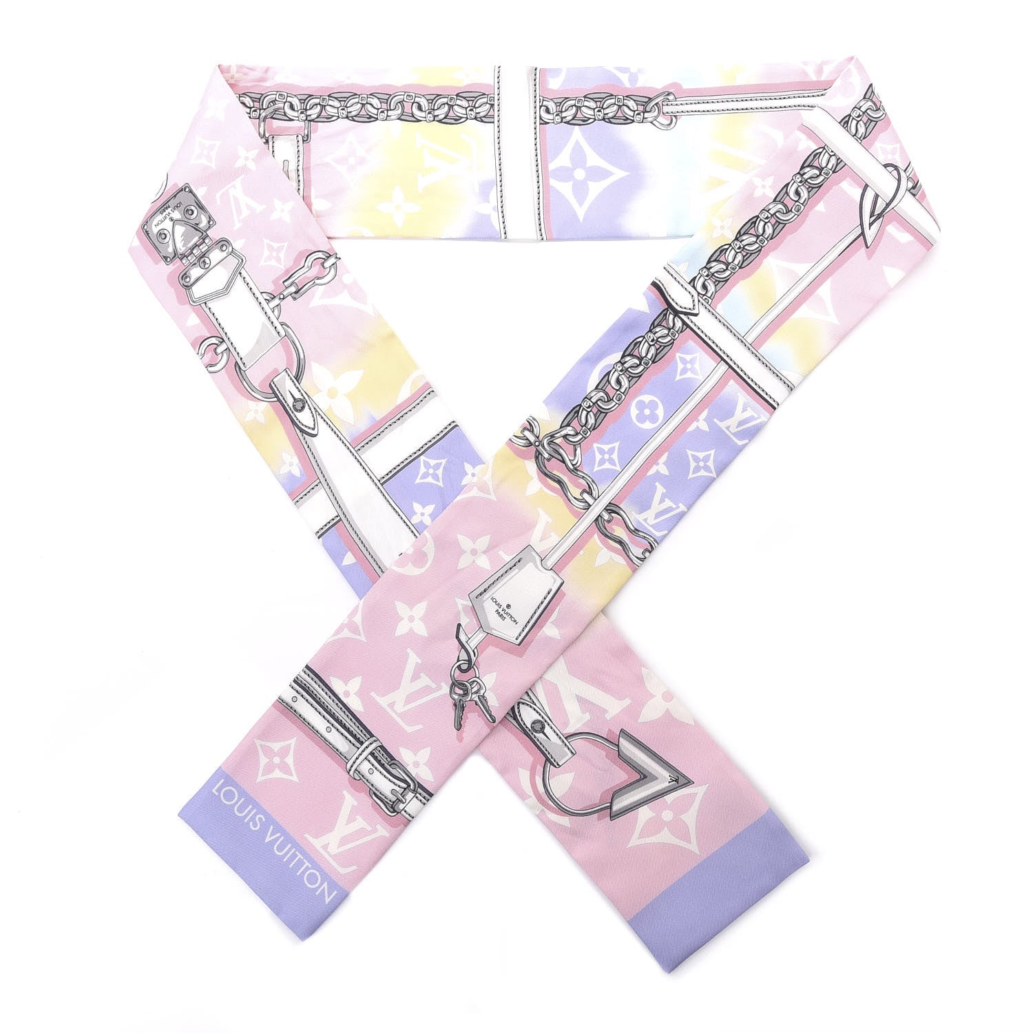 Louis Vuitton Silk Monogram Escale Confidential Bandeau Pink 1 of 5