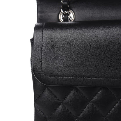 Chanel Lambskin Quilted Medium Double Flap Black 15 of 17