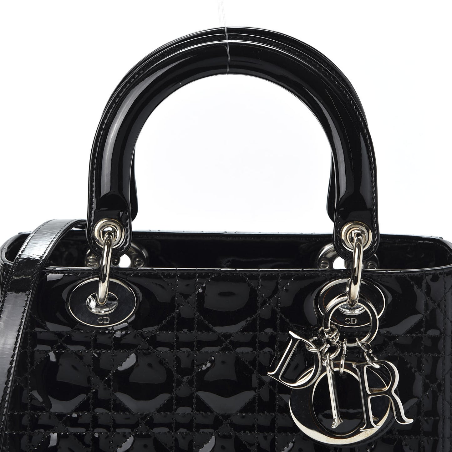 Patent Cannage Medium Lady Dior Black