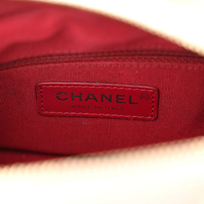 Chanel Aged Calfskin Quilted Small Gabrielle Hobo Black White 6 of 7