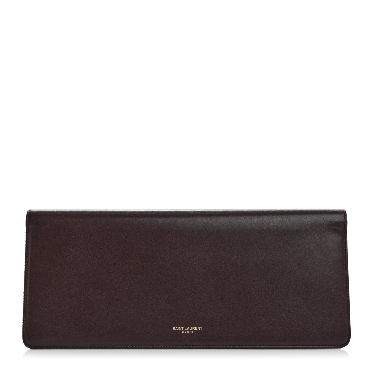 Smooth Calfskin Long Marquage Document Case Bordeaux