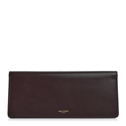 Saint Laurent Smooth Calfskin Long Marquage Document Case Bordeaux 1 of 8