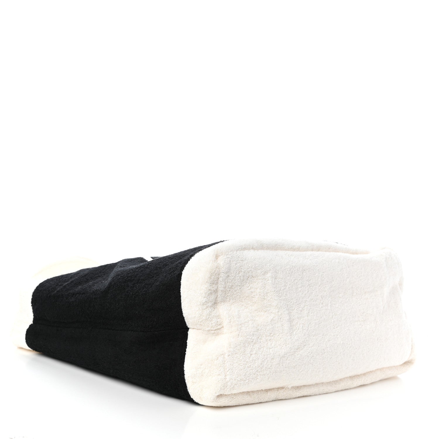 Chanel Terry Cotton CC Beach Tote Towel Set Black White 5 of 11