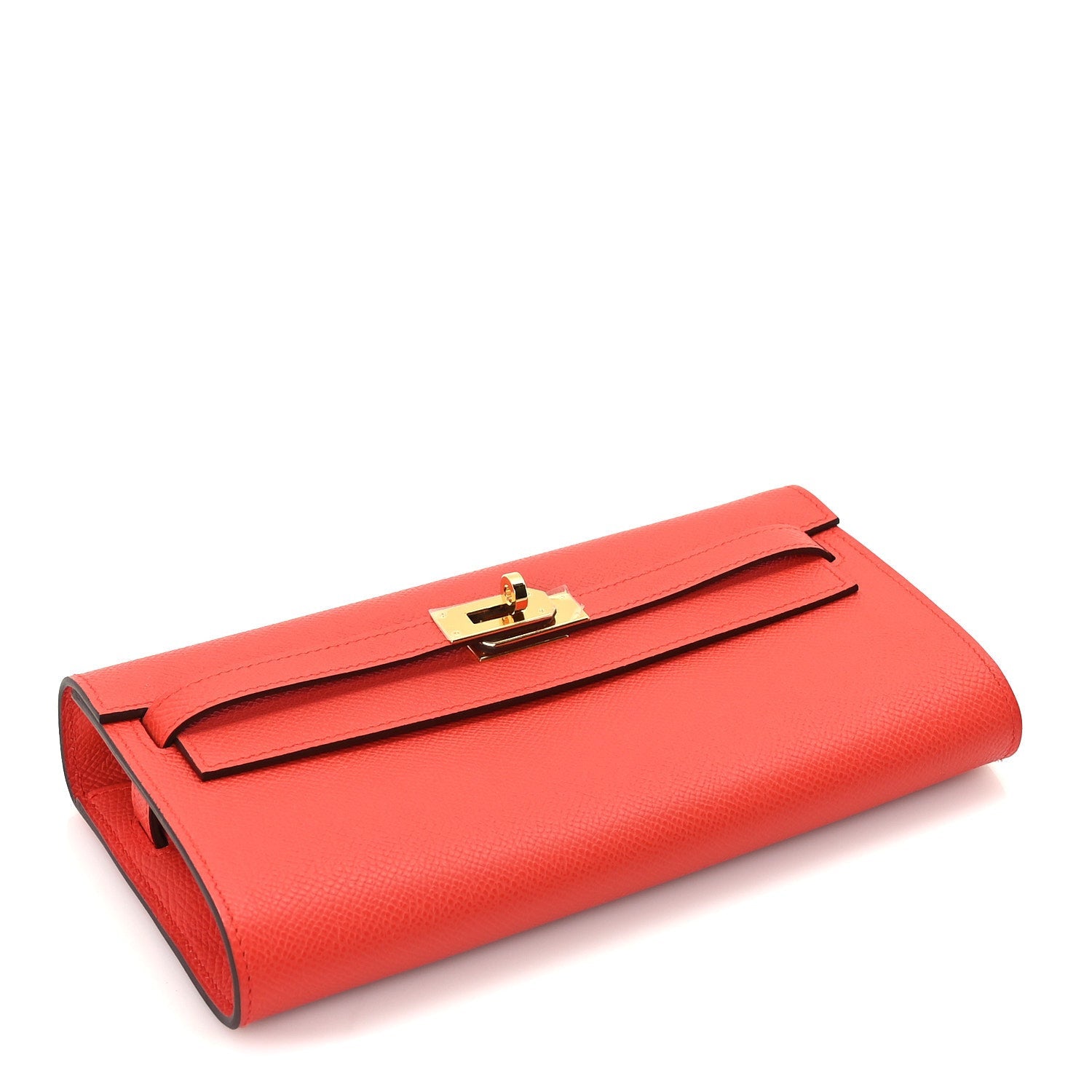Hermes Epsom Kelly Wallet To Go Orange Field 3 of 8